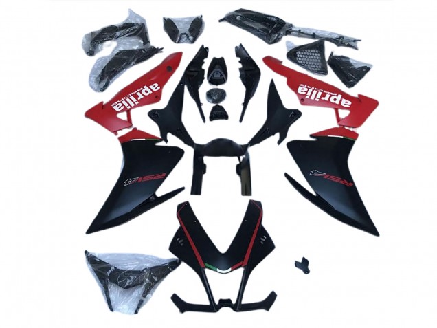 2010-2015 Matte Black & Red Aprilia RSV4 1000 Motorcycle Fairings Canada