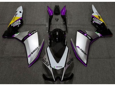 2010-2015 Silver Pirelli & Purple Aprilia RSV4 1000 Motorcycle Fairings Canada