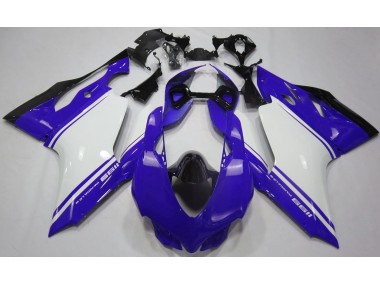 Gloss Blue White and Black Ducati 1199 Motorcycle Fairings Canada