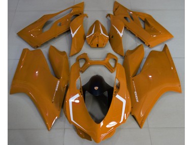 Gloss Orange & White Ducati 1199 Motorcycle Fairings Canada