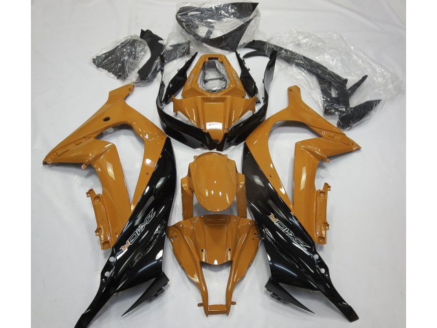 2011-2015 Gloss Orange and Black Kawasaki ZX10R Motorcycle Fairings Canada