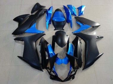 2011-2020 Matte Black & Bright Blue Suzuki GSXR 600-750 Motorcycle Fairings Canada