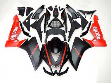 2012-2015 Matte Black and Red Aprilia RS4 125 Motorcycle Fairings Canada