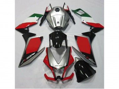 2012-2015 Silver and Red Aprilia RS4 125 Motorcycle Fairings Canada