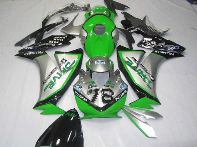 2012-2016 Green Silver Honda CBR1000RR Motorcycle Fairings Canada