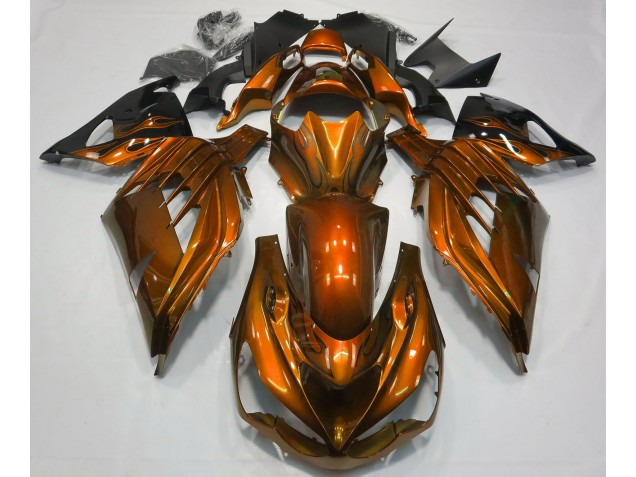 2012-2019 Burnt Orange Gloss Kawasaki ZX14R Motorcycle Fairings Canada