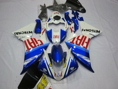 2013-2014 Fiat with Light Blue Yamaha R1 Motorcycle Fairings Canada