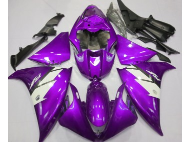 2013-2014 Gloss Purple & White Yamaha R1 Motorcycle Fairings Canada