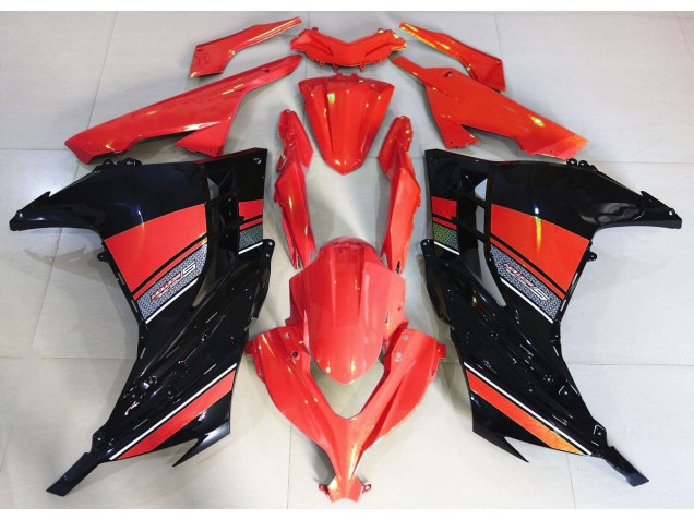 2013-2018 Candy Red and Black Kawasaki Ninja 300 Motorcycle Fairings Canada