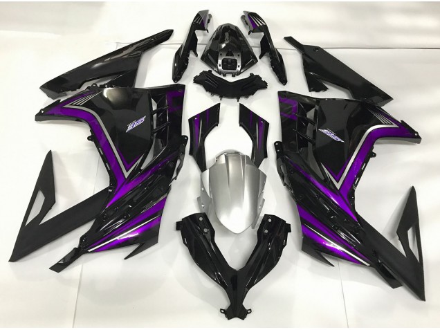 2013-2018 Gloss Black & Purple Kawasaki Ninja 300 Motorcycle Fairings Canada