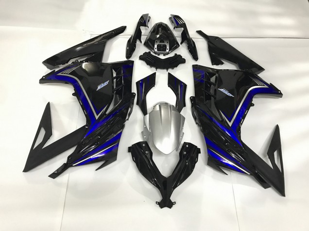 2013-2018 Gloss Black and Blue Kawasaki Ninja 300 Motorcycle Fairings Canada