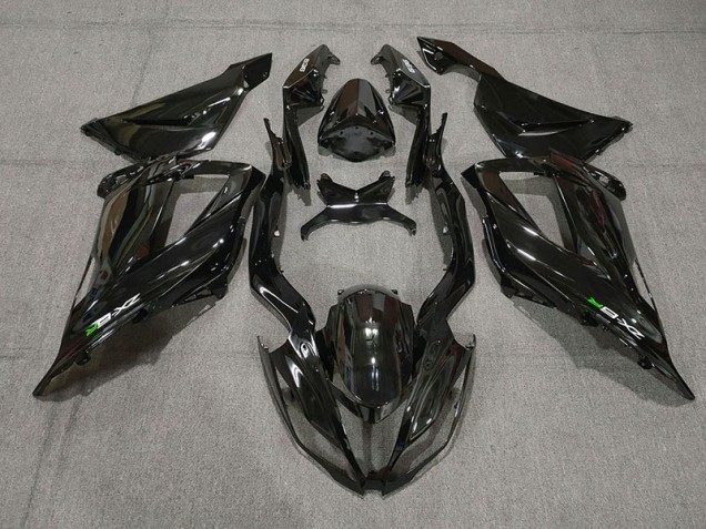 2013-2018 Gloss Black with decals Kawasaki ZX6R Motorcycle Fairings Canada