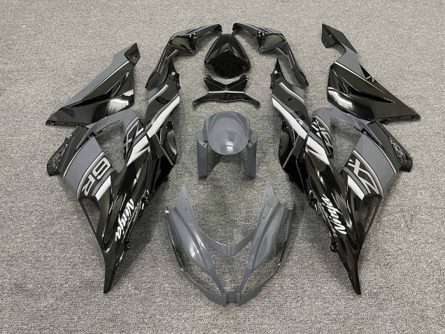 2013-2018 Gloss Grey and Black Kawasaki ZX6R Motorcycle Fairings Canada