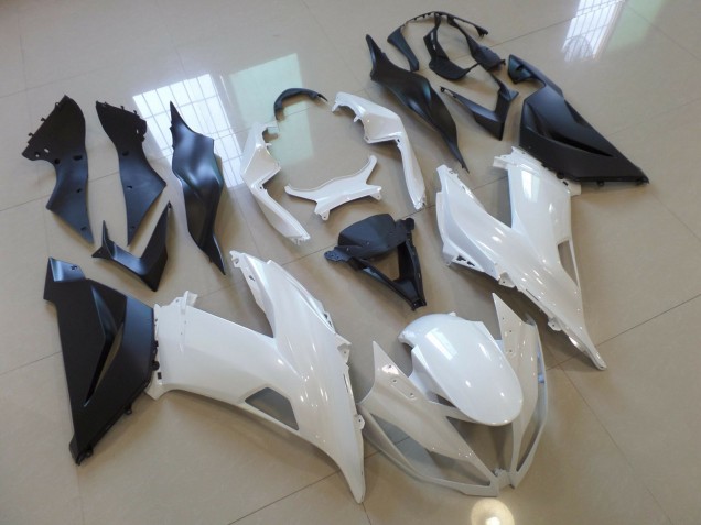 2013-2018 Gloss White Black Kawasaki ZX6R Motorcycle Fairings Canada