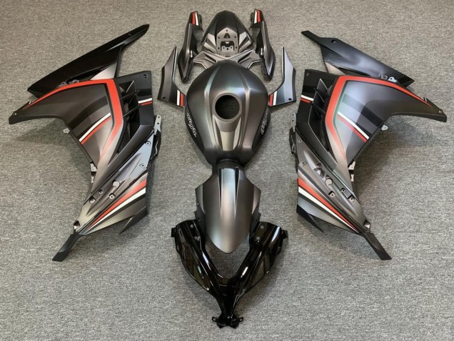 2013-2018 Matte Black and Red Kawasaki Ninja 300 Motorcycle Fairings Canada