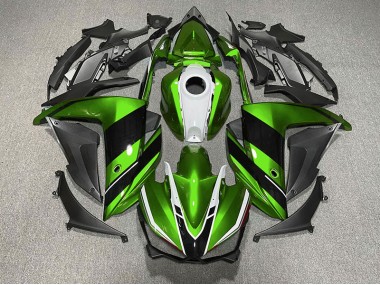 2015-2018 Green Black and White Yamaha R3 Motorcycle Fairings Canada