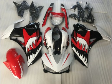 2015-2018 Red and White Shark Yamaha R3 Motorcycle Fairings Canada