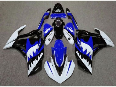 2015-2018 White Shark & Blue Yamaha R3 Motorcycle Fairings Canada