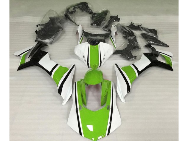 2015-2019 Gloss White Green and Black Yamaha R1 Motorcycle Fairings Canada