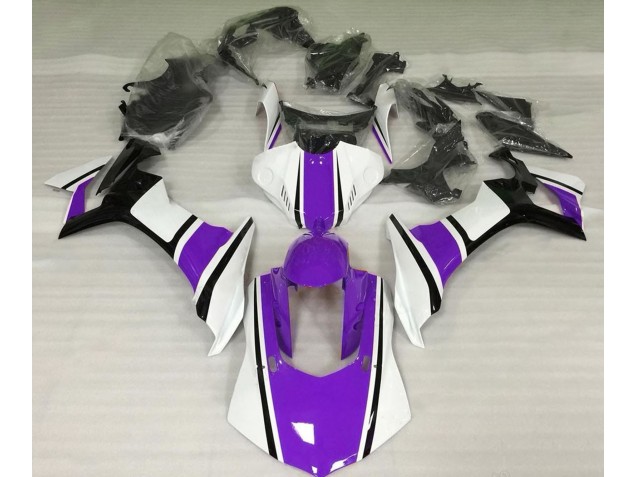 2015-2019 Gloss White Purple and Black Yamaha R1 Motorcycle Fairings Canada