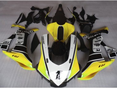 2015-2019 Gloss Yellow & White Yamaha R1 Motorcycle Fairings Canada