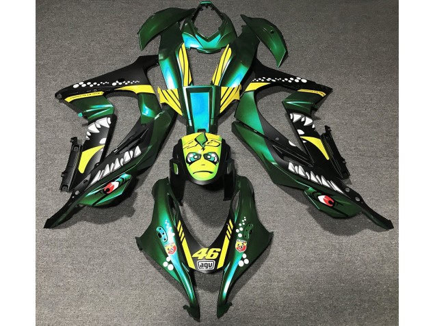 2016-2019 Forest Green Shark Kawasaki ZX10R Motorcycle Fairings Canada