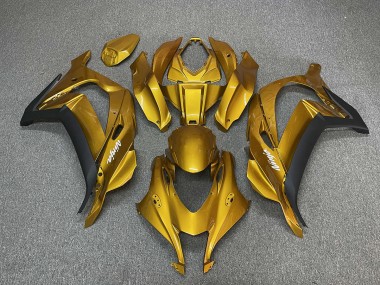 2016-2019 Gold with Ninja White Kawasaki ZX10R Motorcycle Fairings Canada