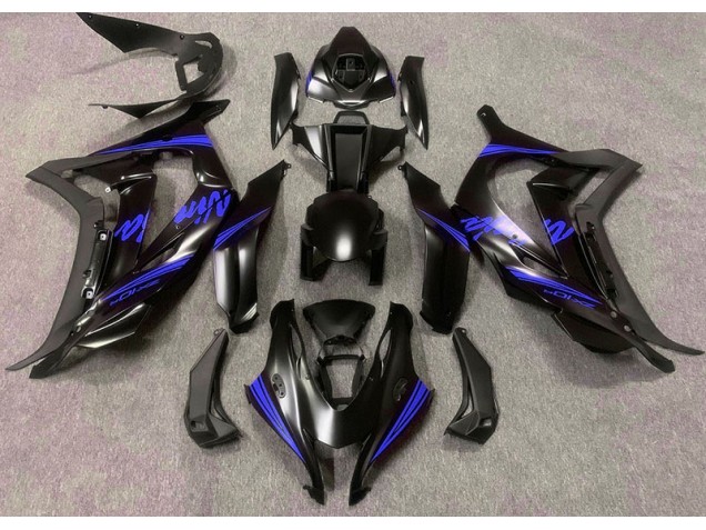 2016-2019 Satin Black & Blue Kawasaki ZX10R Motorcycle Fairings Canada