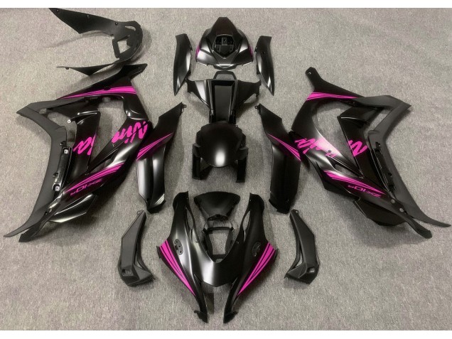 2016-2019 Satin Black & Pink Kawasaki ZX10R Motorcycle Fairings Canada