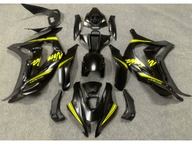 2016-2019 Satin Black & Yellow Kawasaki ZX10R Motorcycle Fairings Canada