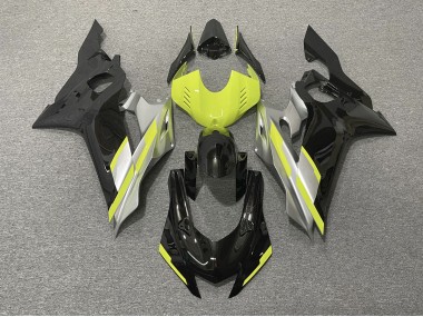 2017-2019 Black with Floro Yellow Yamaha R6 Motorcycle Fairings Canada