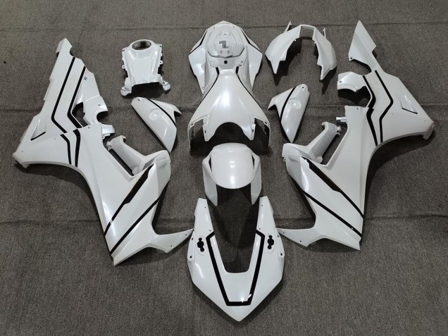 2017-2019 Pearl White & Black Lining Honda CBR1000RR Motorcycle Fairings Canada