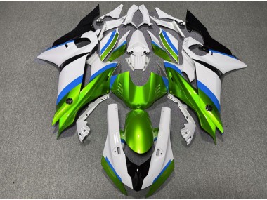 2017-2019 Gloss Green and Light Blue Yamaha R6 Motorcycle Fairings Canada