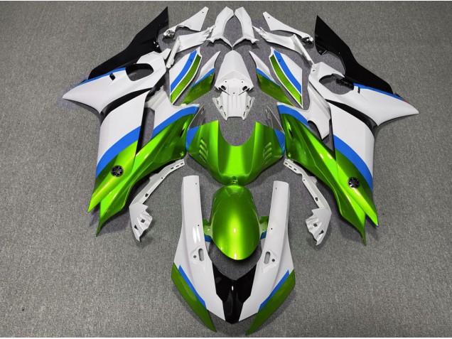 2017-2019 Gloss Green and Light Blue Yamaha R6 Motorcycle Fairings Canada