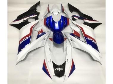 2017-2019 Gloss White and Deep Blue Yamaha R6 Motorcycle Fairings Canada