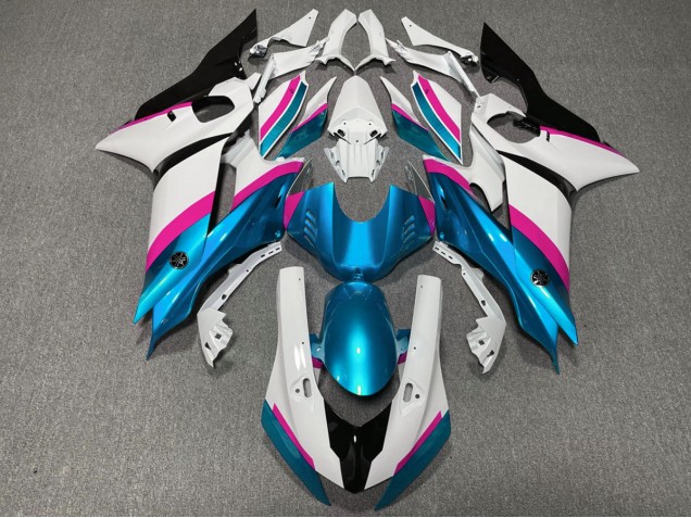 2017-2019 Light Blue and Pink Yamaha R6 Motorcycle Fairings Canada