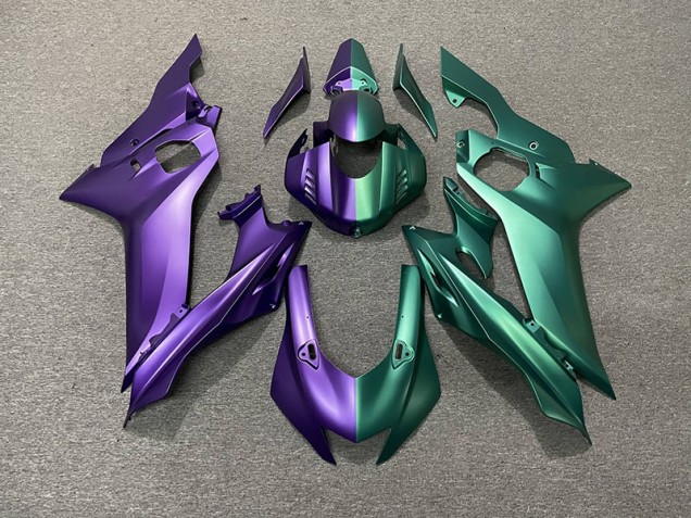 2017-2019 Purple and Green Split Yamaha R6 Motorcycle Fairings Canada