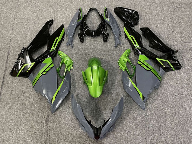 2018-2020 Nardo Gray and Green Kawasaki Ninja 400 Motorcycle Fairings Canada