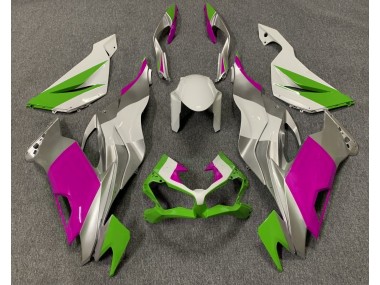 2019-2020 Gloss Green Pink and Silver Kawasaki ZX6R Motorcycle Fairings Canada