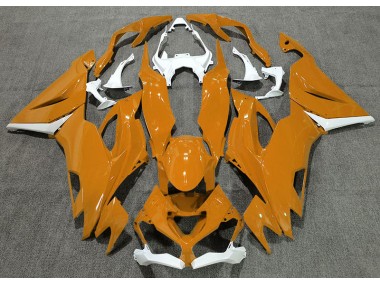 2019-2020 Gloss Orange & White Kawasaki ZX6R Motorcycle Fairings Canada