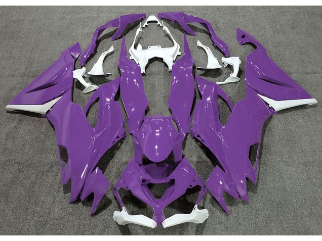 2019-2020 Gloss Purple & White Kawasaki ZX6R Motorcycle Fairings Canada