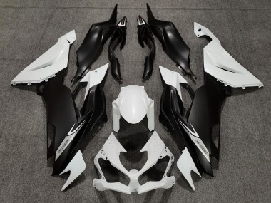 2019-2020 Matte Pearl White and Black Kawasaki ZX6R Motorcycle Fairings Canada