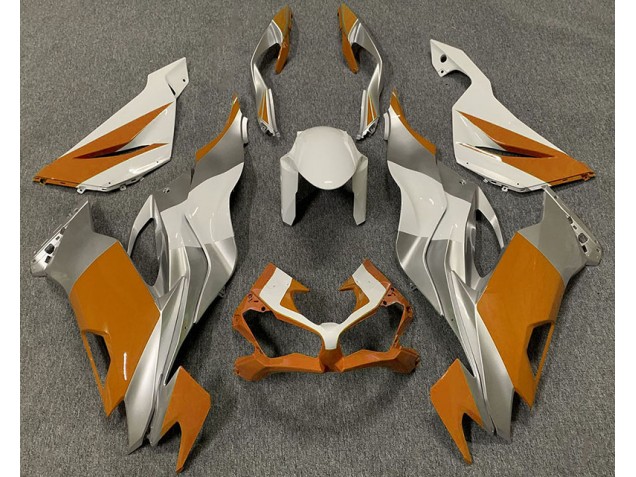 2019-2020 Orange White and Silver Kawasaki ZX6R Motorcycle Fairings Canada