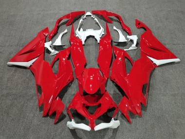 2019-2020 Red with White Kawasaki ZX6R Motorcycle Fairings Canada