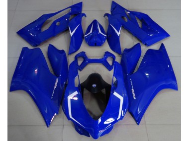 Gloss Blue & White Ducati 1199 Motorcycle Fairings Canada