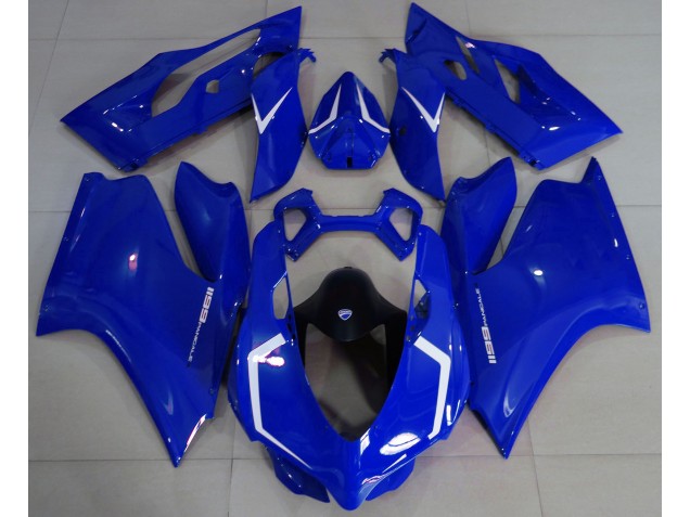 Gloss Blue & White Ducati 1199 Motorcycle Fairings Canada