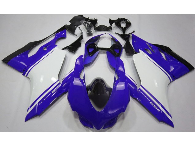 Gloss Blue White and Black Ducati 1199 Motorcycle Fairings Canada