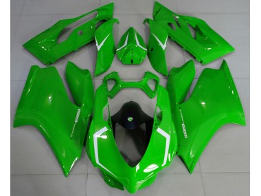 Gloss Green & White Ducati 1199 Motorcycle Fairings Canada