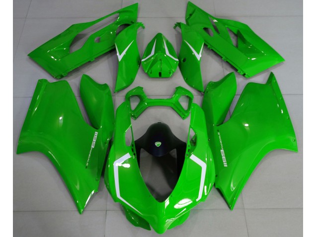 Gloss Green & White Ducati 1199 Motorcycle Fairings Canada