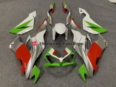 2019-2020 Custom Red/ Green and Silver Kawasaki ZX6R Motorcycle Fairings Canada